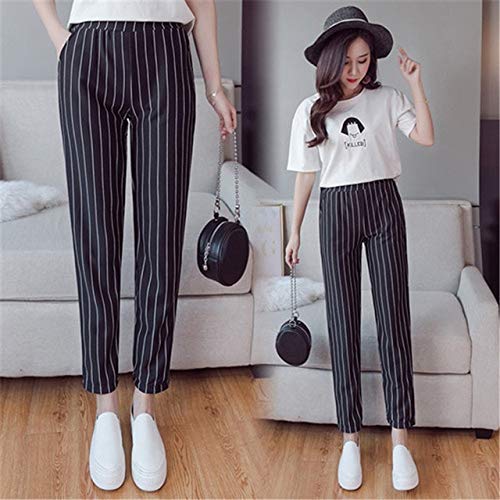 vertical striped trousers