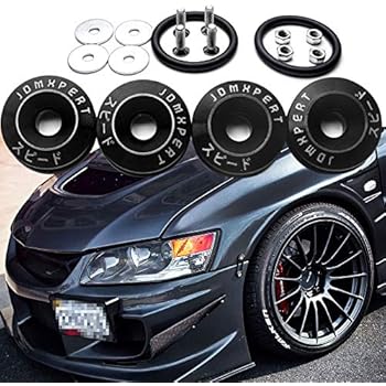 Xotic Tech 4X JDM Black Car Bumpers Trunk Fender Hatch Lids Quick Release Fasteners
