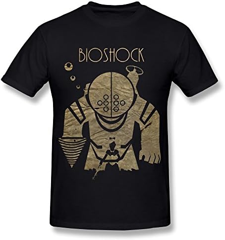 AHOO Men's T-shirt Bioshock Big Daddy Black Size L