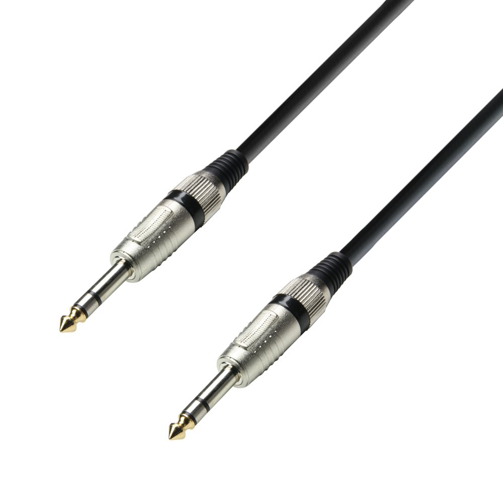 Adam Hall 3 Star Series 1.5m 6.3mm Jack Stereo to 6.3mm Jack Stereo Audio Cable