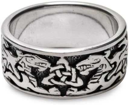 Celtic Dragon Ring in Sterling Silver