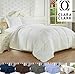 Clara Clark Comforter - All Season Down Alternative Bedding Comforter/Duvet Insert, Ultra Soft, Box Stitched. Twin Size, White