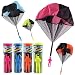 HENGBANG 4PCS Set Tangle Parachute Figures Hand Throw Soliders Square Outdoor Children's Flying Toys | No Strin primary