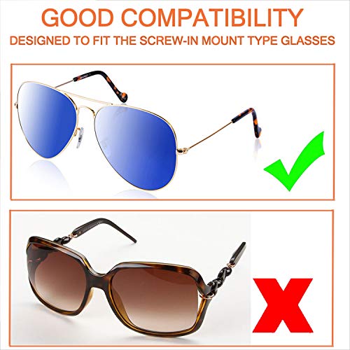 image for FSACLE Eyeglass Nose Pads,Upgraded Metal and Soft Silicone Air Chamber