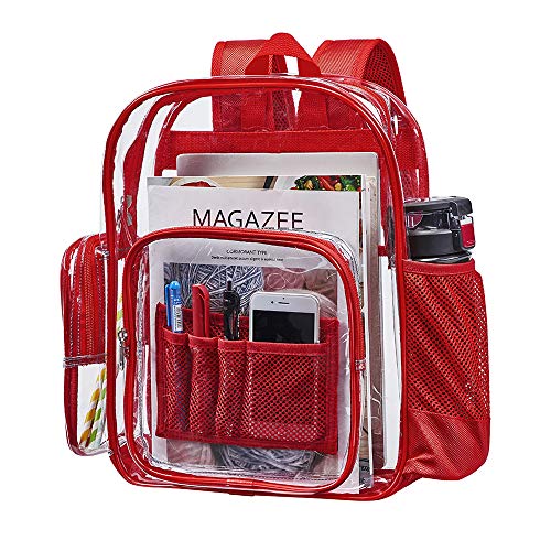 Heavy Duty Transparent Clear Backpack, See Through Backpacks for School
