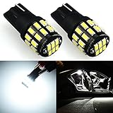 JDM ASTAR Extremely Bright 3014 Chipsets 168 175 194 2825 W5W T10 New Style LED Bulbs,Xenon White (Interior Use Only)