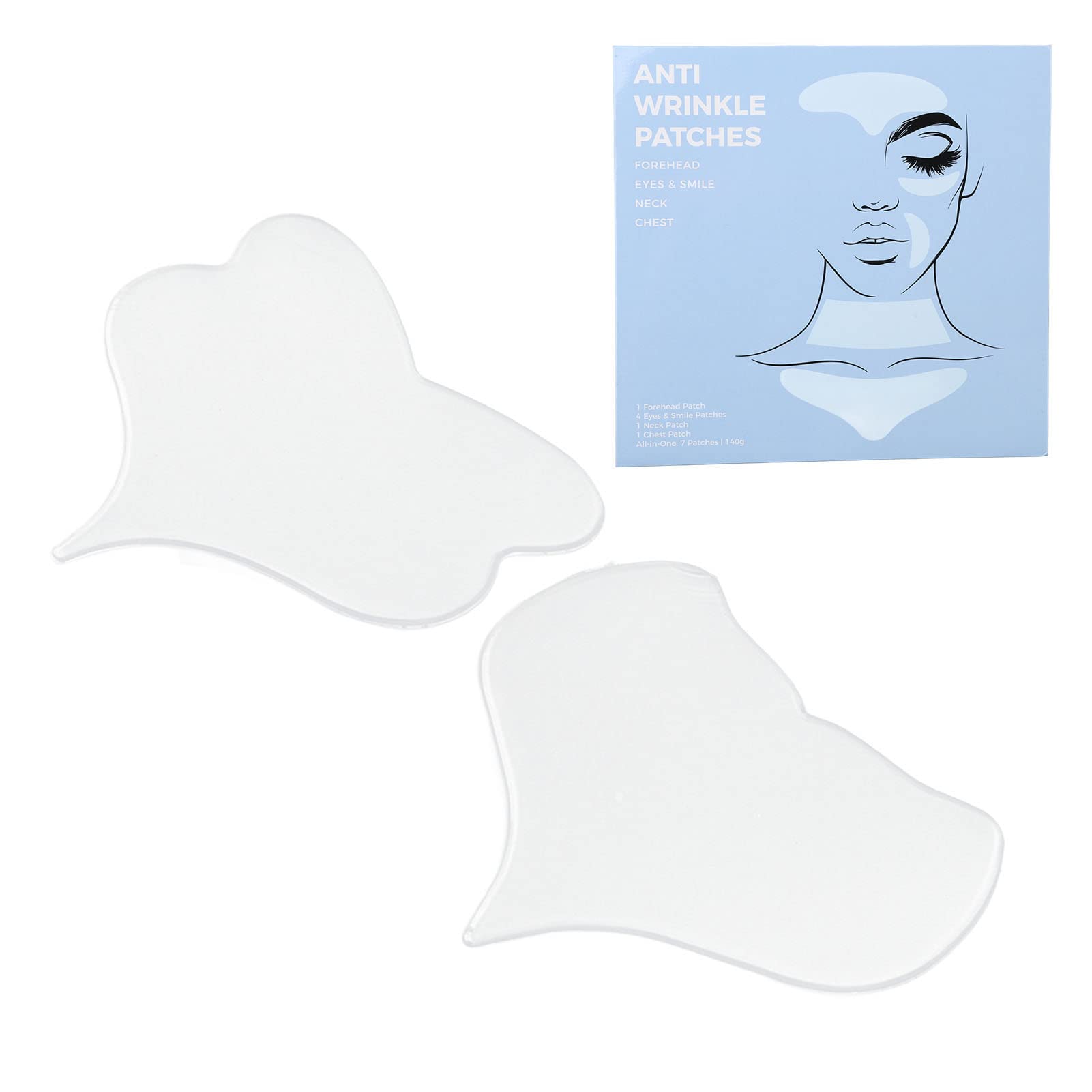 Silicone Chest Pads for Wrinkles, Reusable Silicone Patches Anti Wrinkle Skin Smoothing Chest Wrinkle Pads T Shaped Firming Sleeping Overnight Anti Aging Pad