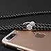 Fashionable Jewelry Pearl Necklace Earphones with Mic Beads 3.5mm in-Ear Wired Headphone Headphone Connect to iPod, iPhone, Droid, BlackBerry, Mp3 Player and All 3.5mm Audio Devices (Black)