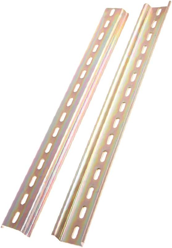 Her Kindness DIN Mounting Rail 35mm Width Slotted Design Steel Rail 8in/20cm Long,for DIN Rail Terminal Series and Contactor(3pcs) - Image 4