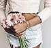 Happiness Boutique Women Delicate Bracelet Heart Charms in Rose Gold Double Stranded Bracelet