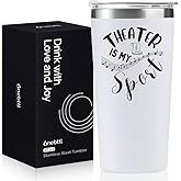 Onebttl Theater Gifts, Broadway Gifts for Musicians, Actors and Music Teacher on World Theatre Day, Birthday and Chistmas, 20 oz Insulated Stainless Steel Tumbler - THEATER IS MY SPORT