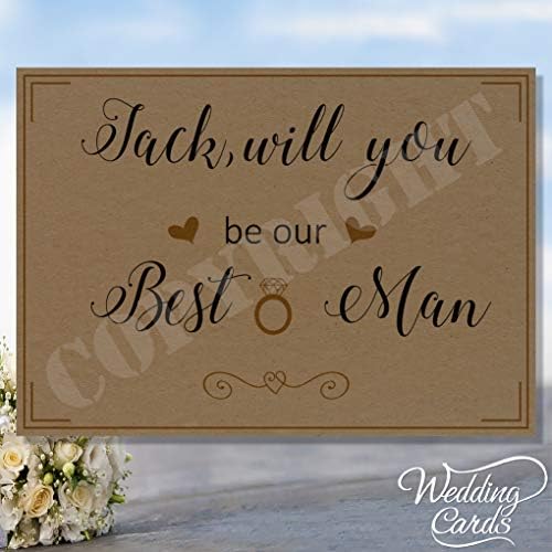 quieres ser mi página niño portador del anillo mejor hombre Flores