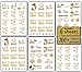 Bachelorettesy Wedding Temporary Tattoos 6 Sheets Bride Bachelorette Stickers 100+ Metallic Gold Tattoos for Bridal Party, Bachelorette Trip, Bridal Shower Party Decorations, Party Favors (Jewel)