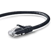 NavePoint Patch Cable, CAT6, 24AWG/7 * 0.18 MM, 1 Ft, 10 Pack, Black