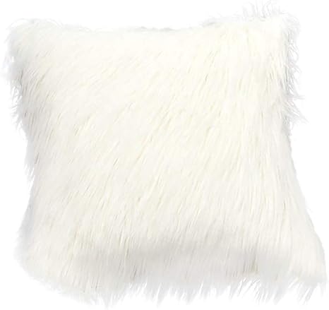 Amazon Co Jp Tesss クッションカバー ふわふわ 可愛い 北欧 ロングファー ガーリー フェイクファー インテリア ホーム キッチン