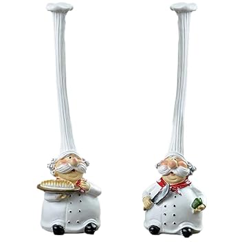 Buy Vosarea 2pcs Santa Chef Ornament Resin Figurines Kitchen