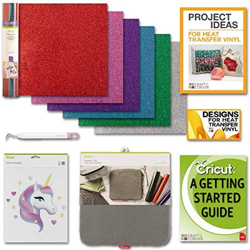 Cricut Easy Press Heat Press Mat Bundle Cricut Glitter IronOn Sampler