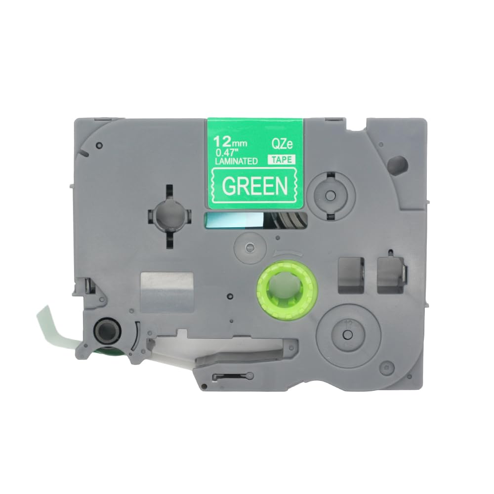 BROVACS 1 Pack White on Green Laminated Label Tape Compatible for Brother P-Touch Label Printer TZ 735 TZe 735 12mm 1/2" OPA4735
