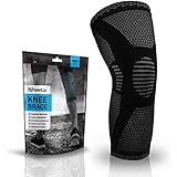 POWERLIX Knee Compression Sleeve - Best Knee Brace for Men & Women â€“ Knee Support for Running, Basketball, Weightlifting, Gym, Workout, Sports, (Black, Large)