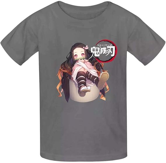 Amazon きめつのやいば 子供用コットンtシャツ 人格 半袖110 150 Cm男の子と女の子に適しています4 14歳 4色 Tシャツ カットソー 通販