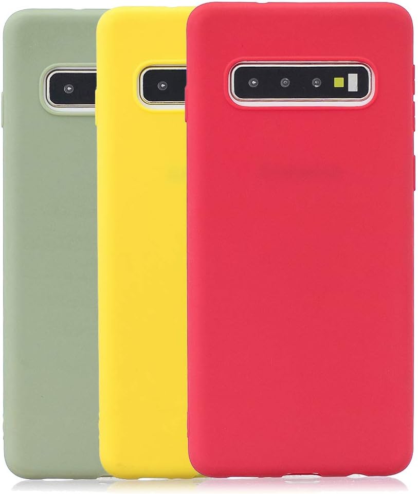 Rongecr 3x Color Puro Funda para Samsung Galaxy S10 Plus, Carcasa Silicona TPU Suave Ultra Rongecr 3x Color Puro Funda para Samsung Galaxy S10 Plus, Carcasa Silicona TPU Suave Ultra