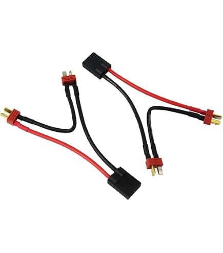 2 Stück Adapterkabel – 2x Deans-Stecker Auf 1x TRX-Buchse, Parallel, 10 Cm, 14 AWG