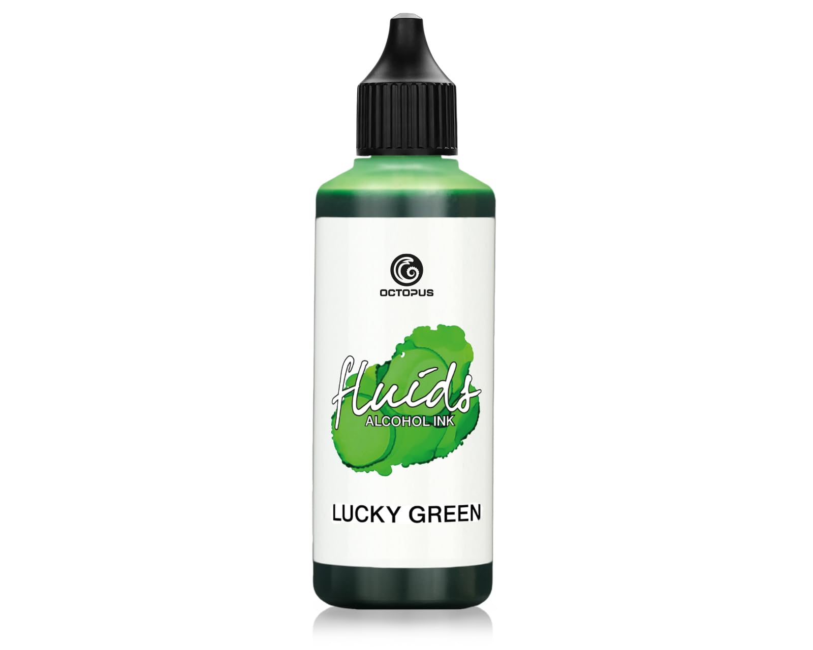 100 ml Fluids Alcohol Ink Lucky Green for Fluid Art and Resin, Green