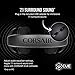 Corsair HS45-7.1 Virtual Surround Sound PC Gaming Headset w/USB DAC – Memory Foam Earcups – Carbonthumb 3