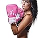 Trideer Pro Grade Boxing Gloves, Kickboxing Bagwork Gel Sparring Training Gloves, Muay Thai Style Punching Bag Mitts, Fight Gloves Men & Women (Pink & White, 10 oz)