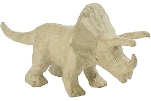 décopatch Decopatch Mache Triceratops, 16 x 9 x 6 cm-Brown, 19 cm X 6 cm X 9 cm