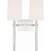 Crystorama Bromley 2 Light Polished Nickel Sconce