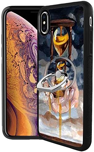 iPhone Xs Max Case with Ring Holder Stand,Hourglass Rotating Ring Stand and Slim Thin Anti-Fingerprint Hard with Ring Holder Stand