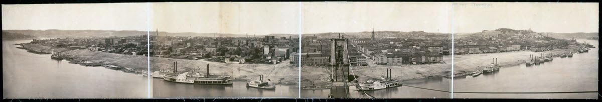 c1866 View of Cincinnati, Ohio 48" Vintage Panorama photo