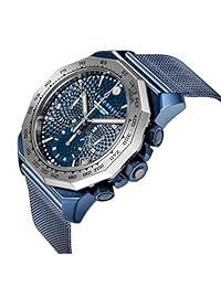 Perry Ellis Reloj para hombre Unisex Decagon GT 44mm Cronógrafo Reloj analógico de cuarzo con banda de acero inoxidable Reloj de regalo impermeable Regalos de aniversario para hombres Reloj de pulsera casual de moda