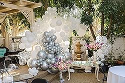 Styirl White Party Latex Balloons - 100 pcs