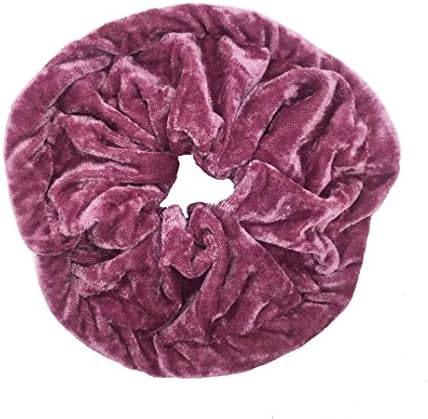 NTL #024 Wineberry Velvet Elastic Hair Scrunchies (Large) Tie Band Ponytail Holder, Hair Scrunchy