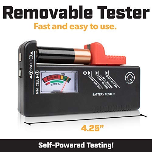 Volt Vault Battery Organizer Storage Case and Battery Tester 83 Slot
