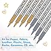 selizo 16 Pcs Gold and Silver Metallic Marker Pens, Metallic Permanent Paint Markers for Cards Writing Signature Lettering Metallic Painting
