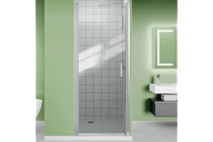 Comfystyle Pivot Frameless Shower Door, 30"-31.9" W x 72" H, Pivot Swing Shower Doors with 1/4" Clear Tempered Glass Panel, Chrome Finish