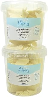 The Soapery Cocoa Butter 1kg (2x500g) 100% Natural Pure Moisturising Ingredient view 2