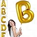 AFTERLOON® 42 inch Giant Jumbo Helium Foil Mylar Alphabet Balloons for Graduation Anniversary Celebration Bridal Shower Wedding Birthday Party Decorations, Premium Quality, Glossy Gold, Letter B