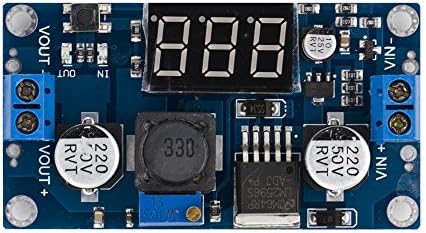LM2596 Buck Converter DC Voltage Regulator Adjustable Step-Down Power Module with LED Display Voltmeter DC to DC 4.0~40 to 1.3-37V