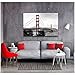 LevvArts Golden Gate Bridge Canvas Wall Art San Francisco Bridge Picture Painting Modern Black and White Red Home Wall Decoration -24