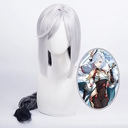 Long Silver Anime Wig Genshin Impact Shen He