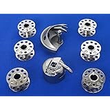 SEWING MACHINE BOBBIN CASE, 6 BOBBINS & SHUTTLE, FOR SILVER, TOYOYA, BROTHER +