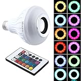 Smart Light Bulb, IDEAPRO E27 12 Watts Bluetooth Speaker Light Bulb Dimmable LED Music Bulb RGBW Colorful Lamp with Remote Control
