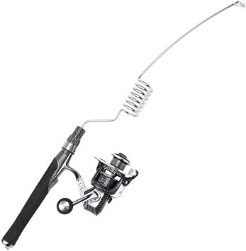 Amazon Emmrod ステンレススチール 伸縮 釣り竿 1000 フロントアンローディング オールメタル スピニングホイールコンビネーション 超ショート ポータブル 釣り竿 釣り ボート 釣り 湖 など Emmrod ロッド リールセット