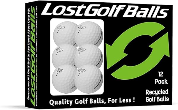 TITLEIST LOST GOLF BALLS, RECYCLED GOLF BALLS WHITE, (ONE DOZEN)