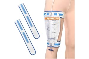 MISTUKI Catheter Leg Bag Holder Foley Catheter stabilization Device Cath Secure Urine Drainage Bag Support Fix Straps Urinary Band with Soft Elastic Fabric Inside Anti Slip (Pack of 2)