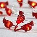 Impress Life Christmas Cardinal Decorative String Lights, 3D Red Bird Themed Battery Operated 10 ft 20 LEDs with Remote for DIY Home New Year Party, Holiday Wedding, Bedroom, House Decoration
